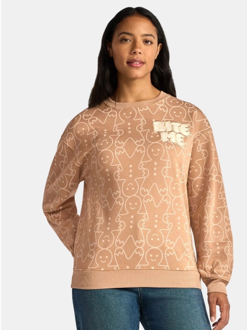 Gingerbread Man Women’s Graphic Print Sweatshirt